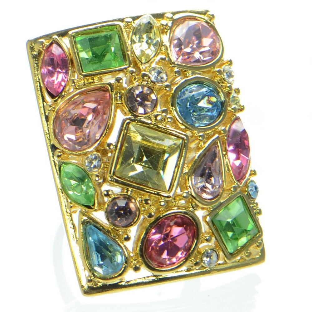 Vintage Kenneth Jay Lane Kjl Crystal Cocktail Ring - image 8